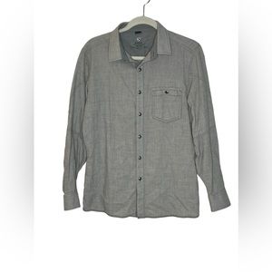 Kuhl M men’s grey button down long sleeve shirt